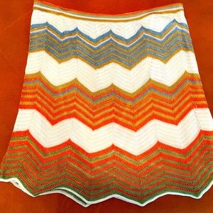 Missoni iconic pattern knit mini skirt, lined. Cute with white t-shirt.